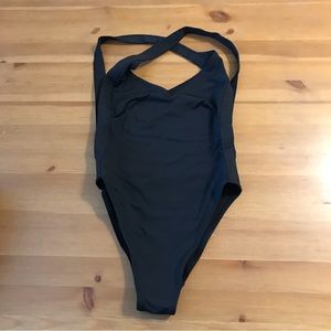 Brand new H&M high leg black one piece swim suit